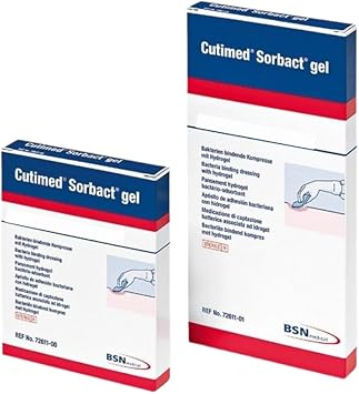 Bsn Medical/Jobst 7261101 Cutimed Sorbact Antimicrobial Hydrogel Dressing, 7.5 Cm Width, 15 Cm Length (Pack Of 10)