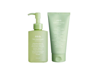 Abib Acne Foam Cleanser Heartleaf Foam (5.07 Fl Oz / 150 Ml) + Pore Cleansing Oil Heartleaf Oil-Wash (7.10 Fl Oz / 210Ml)