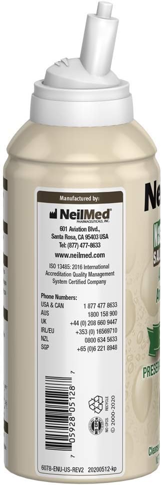 NeilMed Nasamist Saline Spray with Xylitol, 4.4 Ounce (Pack of 1)