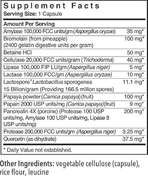 Patient One Gi-One | Supplement To Support Food Metabolism And Nutrient Absorption* | With Digestive Enzyme Complex And More | 180 Capsules
