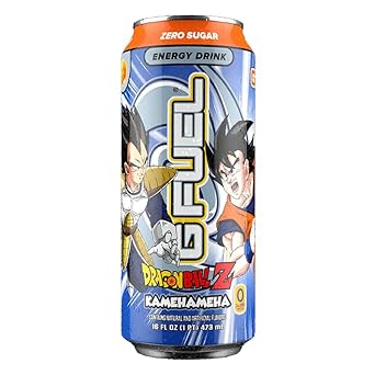 G Fuel Kamehameha Strawberry Lychee Flavored Energy Drink Dragon Ball Z, 16 Oz Can, 12-Pack