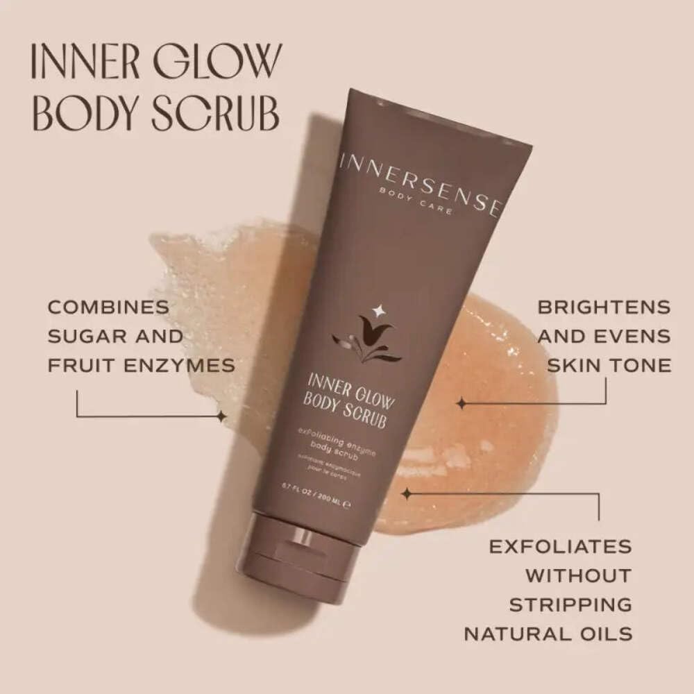 Innersense Organic Beauty - Inner Glow Body Scrub | Non-Toxic, Cruelty-Free Exfoliating Enzyme Body Scrub (6.7 Fl Oz | 200 Ml) : Beauty & Personal Care