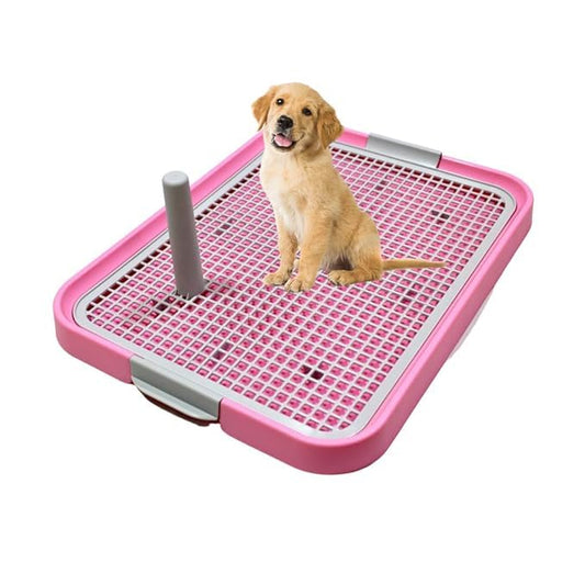 Dog Toilet Bedpan Puppy Potty Urinal – Lattice Litter Tray for House Training