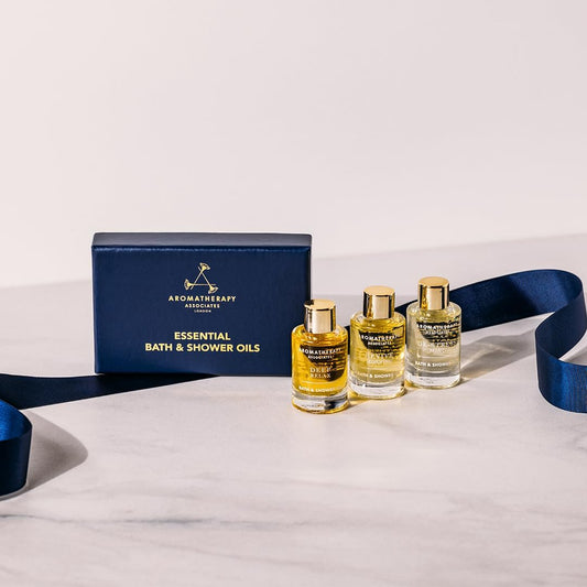 Aromatherapy Associates Essential Bath & Shower Oil Gift Collection (3 Count of 9ml) containing Deep Relax, De-Stress Muscle, Revive Morning, Hand Crafted Natural Blend : Amazon.co.uk: Beauty