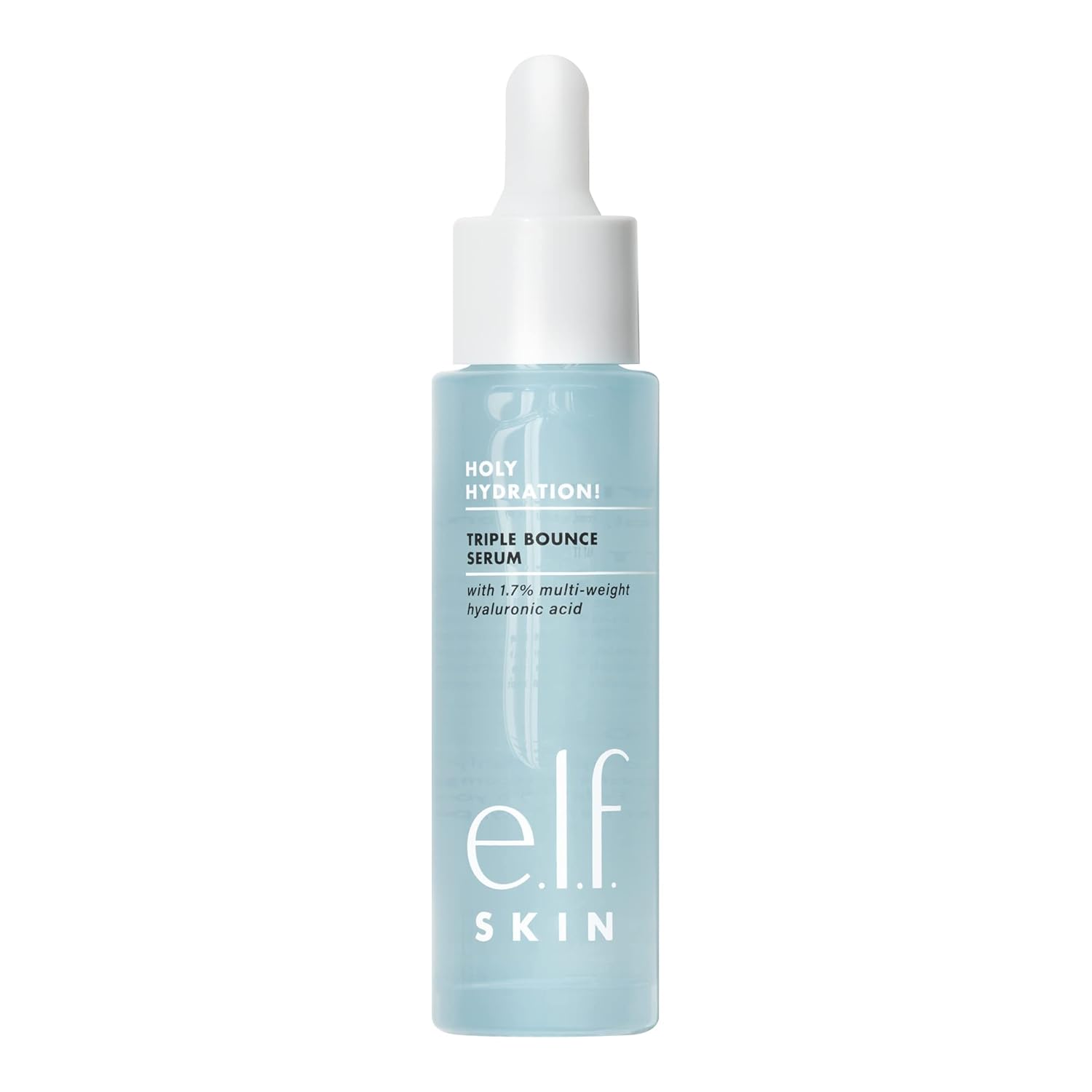 E.L.F. Skin Holy Hydration! Triple Bounce Serum, 1.7% Hyaluronic Acid Serum For Plump, Bouncy Skin, Great For Hydrating Dry Skin