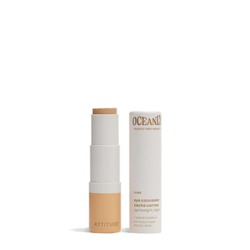 Attitude Oceanly Light Coverage Under Eye Concealer Stick, Titanium Dioxide-Free, Ewg Verified, Plastic-Free, Vegan & Cruelty-Free Makeup, Dune, 0.2 Ounces