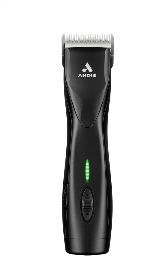 Andis 79170 Pulse Zr Ii 5-Speed Detachable Blade Clipper, Cordless Animal/Dog Grooming, Removable Lithium Ion Battery, Led Charge Light, Black