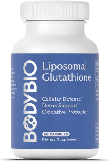 Bodybio Liposomal Glutathione - Master Antioxidant For Cellular Protection, Advanced Liposomal Absorption For Detox & Toxin Removal