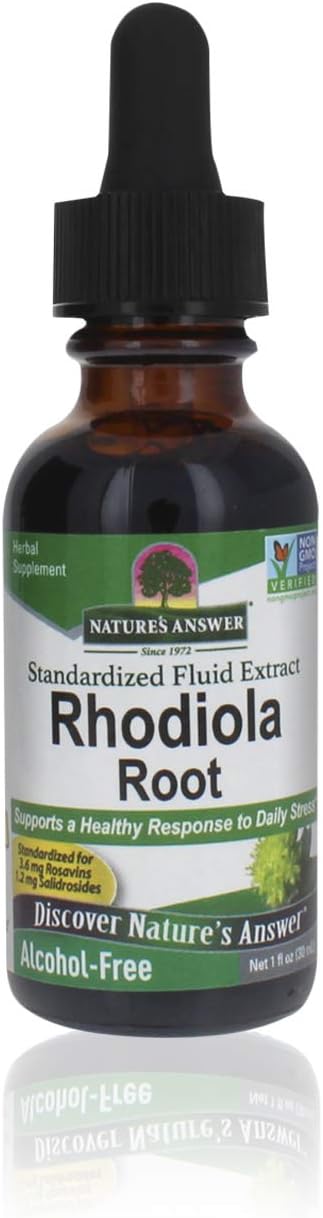 Nature'S Answer Rhodiola Root | Super Concentrated Herbal Supplement | Helps Aid & Reduce Stress | Alcohol-Free, Gluten-Free And Kosher Certified 1