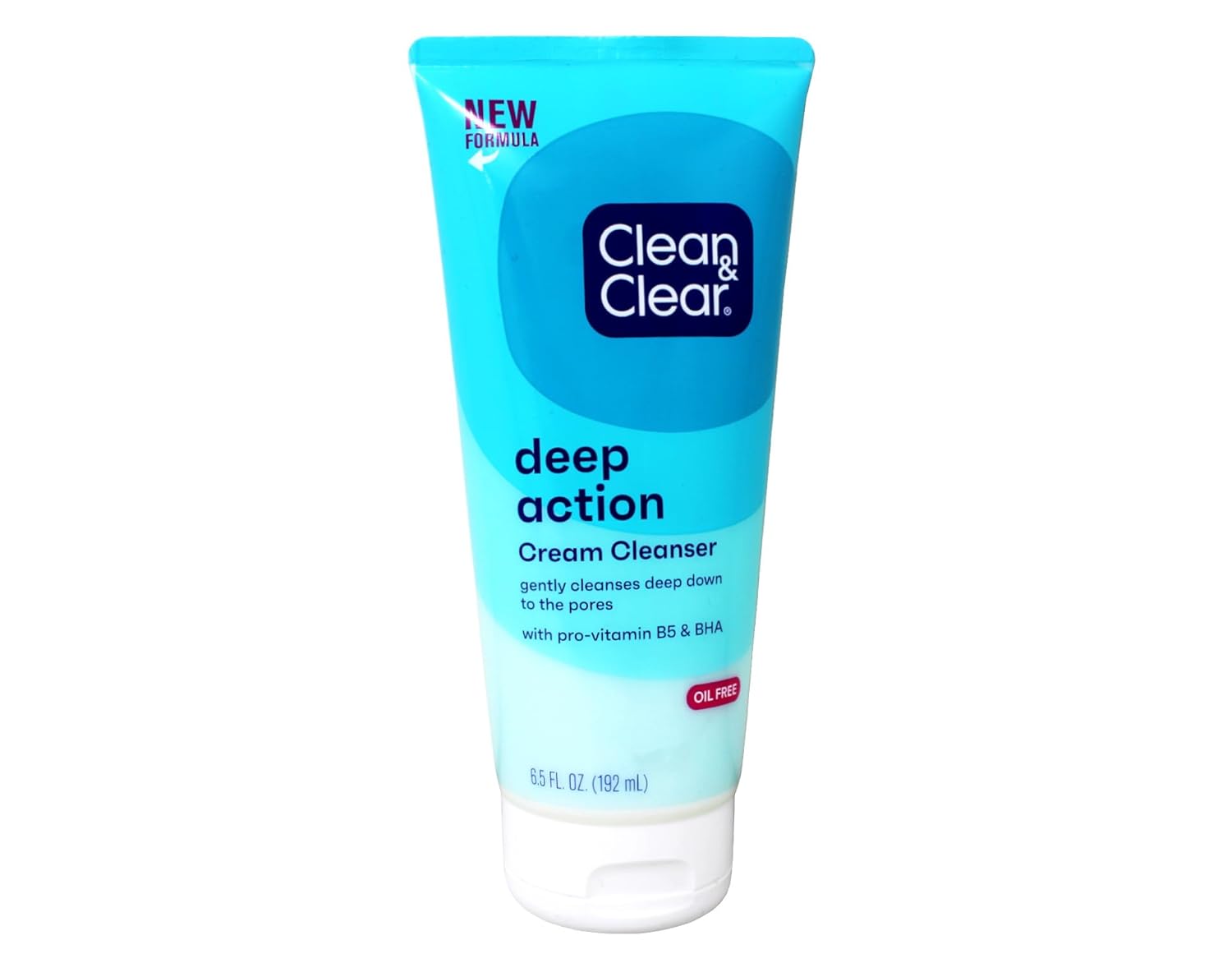 Clean & Clear Oilfree Deep Action Cream Facial Cleanser With Salicylic Acid Acne Medication Cooling Face Wash For Deep Pore Cleansing Of Acneprone Skin 6.5, 1 Fl Oz : Facial Cleansing Products : Beauty & Personal Care