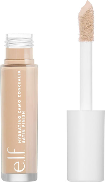 E.L.F. Hydrating Camo Concealer Lightweight Full Coverage Long Lasting Conceals Corrects Covers Hydrates Highlights Satin Finish Allday Wear 6Ml, Medium Peach