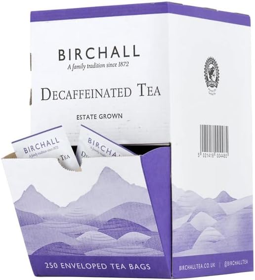 Birchall Decaffeinated Breakfast Tea Bags - A Soothing & Flavorful Alternative To Regular Tea, Plant Based Tea Bags, Box Of 250 Enveloped Plant-Based Tea Bags