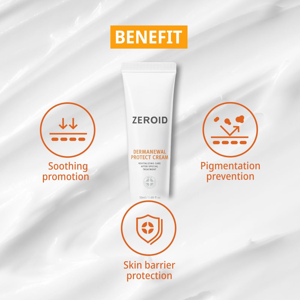 Zeroid Dermanewal Protect Cream Revitalizing Care After Special Treatment (50 Ml) : Beauty & Personal Care
