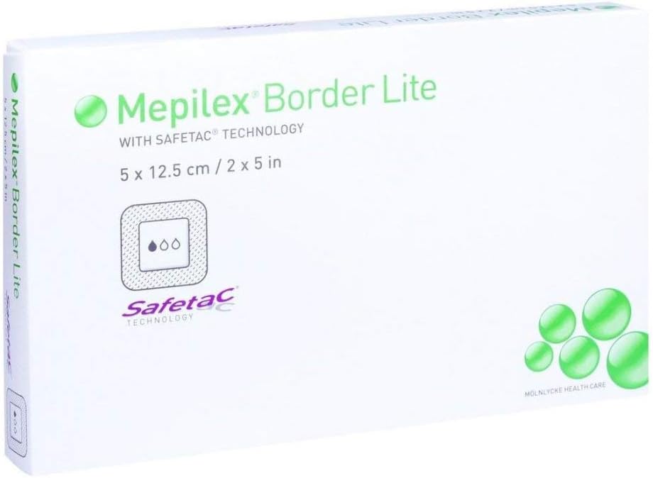 Mepilex Border Lite Foam Bandage 5 X 12.5 Cm Sterile Pack Of 5