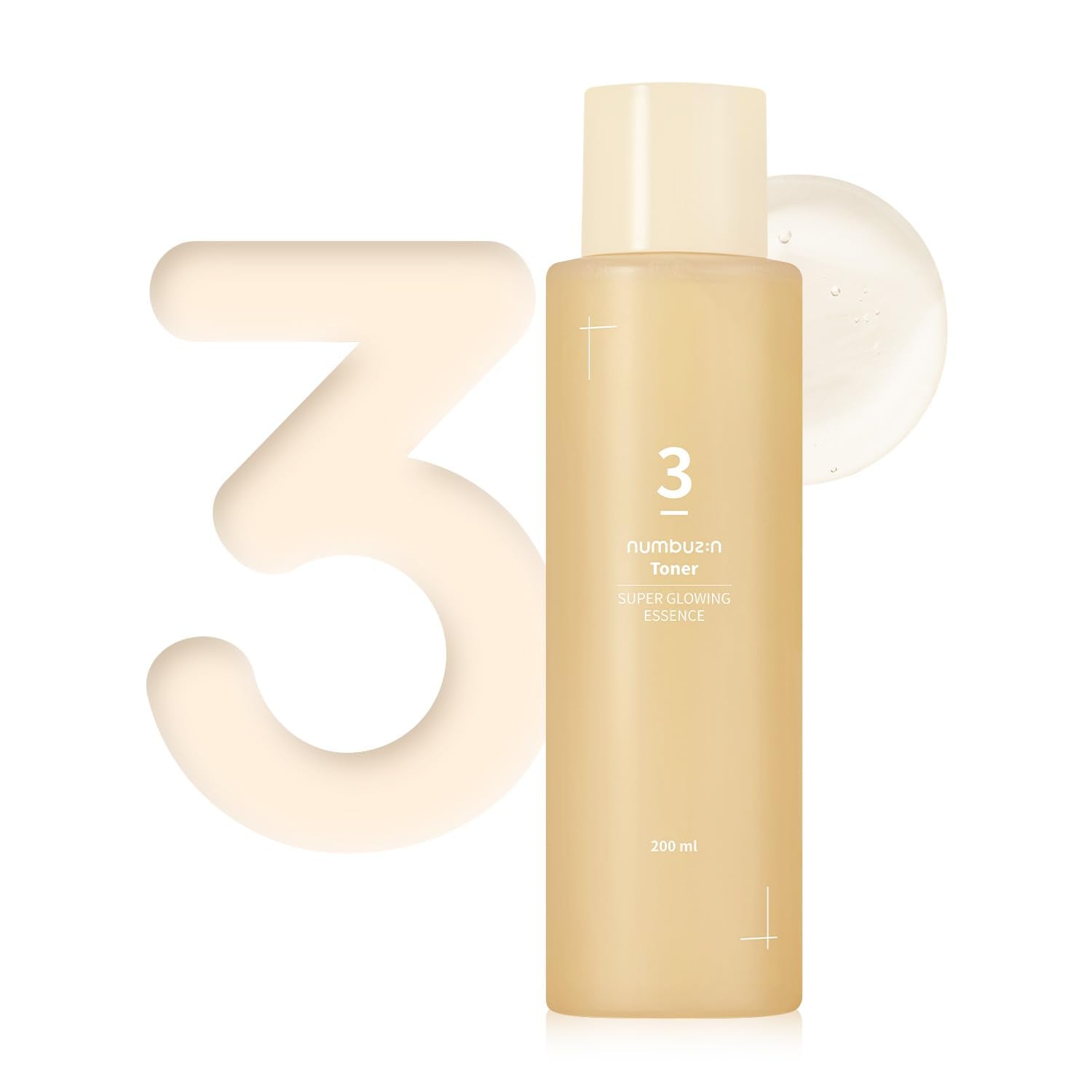 Numbuzin No.3 Super Glowing Essence Toner | Fermented Ingredients, Niacinamide, Galactomyces, Glowy Skin Radiance, Korean Skin Care For Face | 6.76 Fl Oz