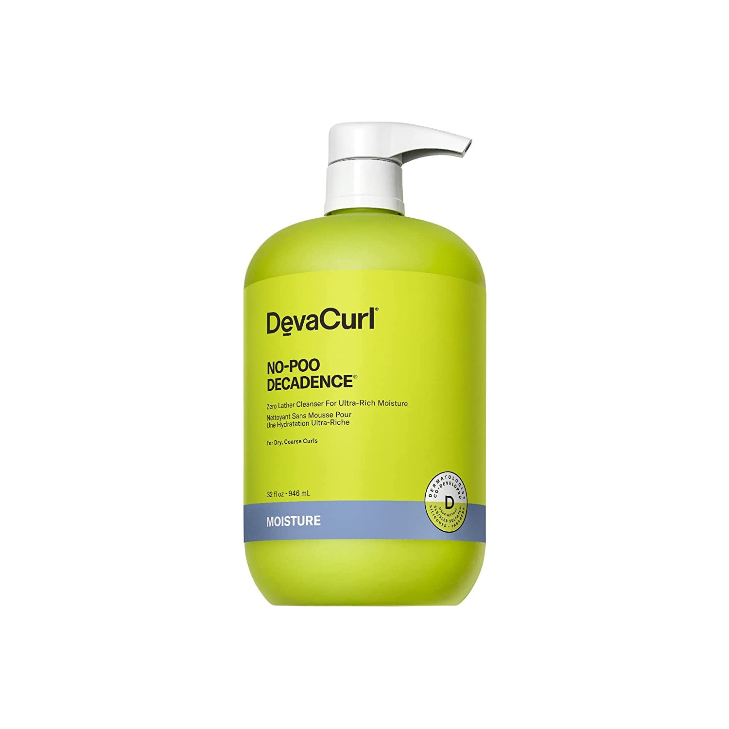 Devacurl No-Poo Decadence Zero Lather Cleanser For Ultra-Rich Moisture |Nourished | Bouncy | Shiny | All Curl Types