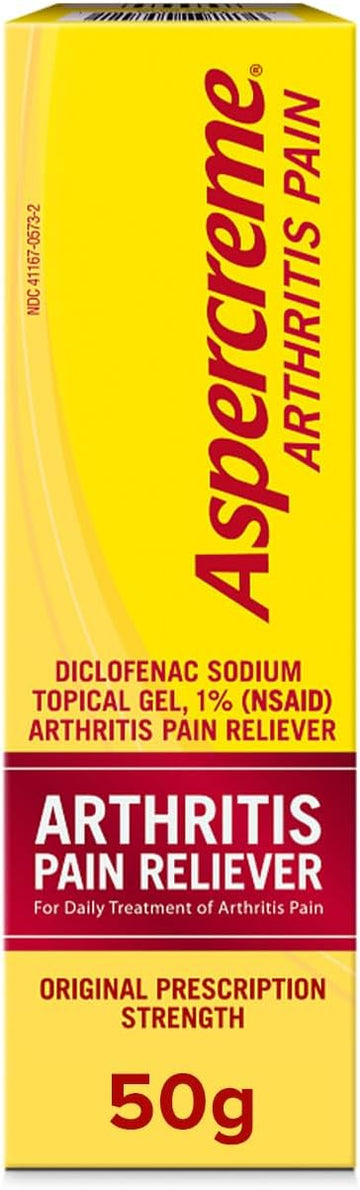 Aspercreme Arthritis Pain Relief Gel For Arthritis & Joint Pain, Non-Steroidal Anti-Inflammatory Topical Gel With Max-Strength Diclofenac Sodium, 50 G