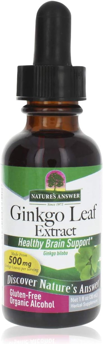 Nature'S Answer Ginkgo Leaf With Organic Alcohol 1 Fluid Ounce | Promotes Cognitive Function | Mental Clarity | Natural Energy Booster