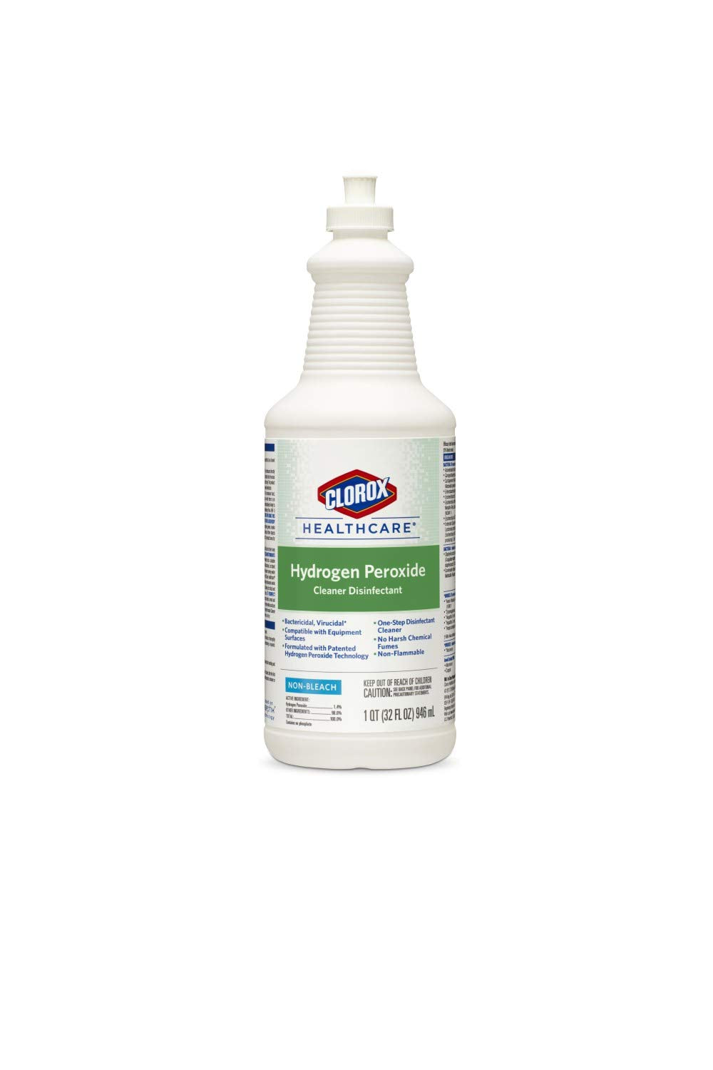 Cloroxpro Healthcare Hydrogen Peroxide Cleaner Disinfectant Pull-Top, Healthcare Cleaning And Industrial Cleaning, 32 Ounces - 31444