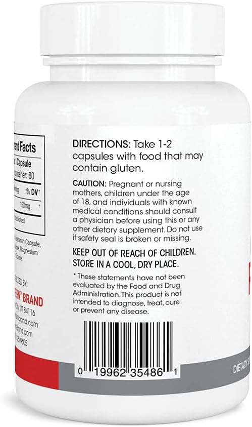 Silver Fern Gluten Comfort With Tolerase G - 2 Bottles - 60 Capsules Each - Digestive Enzyme Made Specifically To Break Down And Digest Gluten Protein : Health & Household