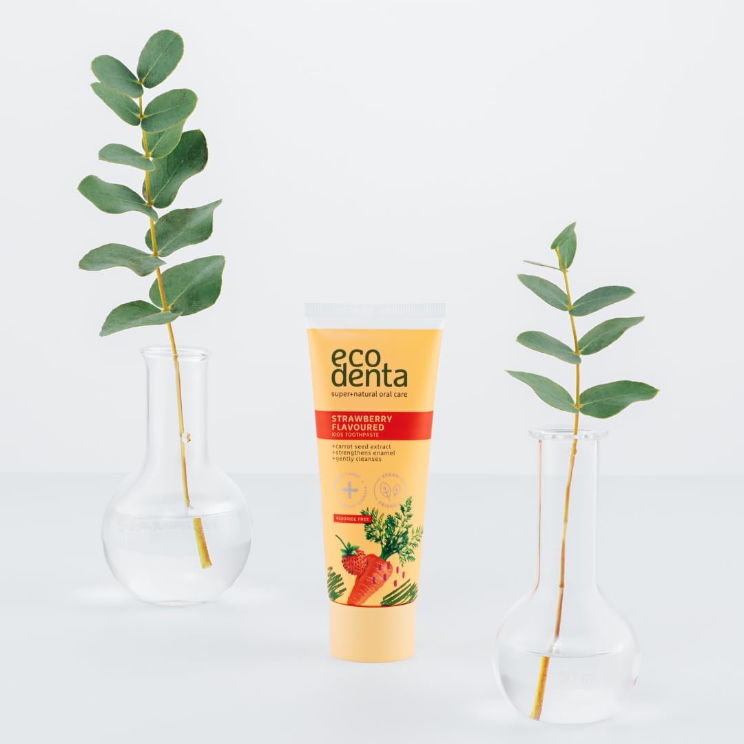 Ecodenta Kids Toothpaste - Wild Strawberry Flavoured Childrens Tooth Paste 75ml : Amazon.co.uk: Health & Personal Care