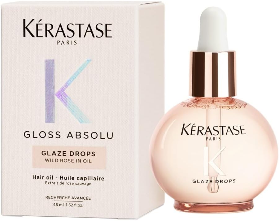 Kérastase Gloss Absolu Hair Gloss Oil Glaze Drops For All Hair Types With Wild Rose 45Ml