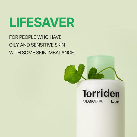 Torriden Balanceful Cica Lotion, Facial Moisturizer That Hydrates, Balances, Soothes, And Calms Skin With 5 Different Centella Asiatica Extract, Panthenol For Oily, Combo, And Sensitive Skin