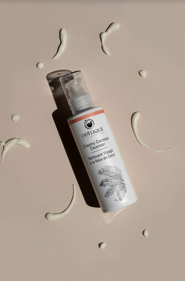 Odylique - Organic Cleanser Sensitive Skin 200Ml - Creamy Coconut Cleanser – With Soothing Rose & Detoxifying Lemon - Natural Cleanser Face