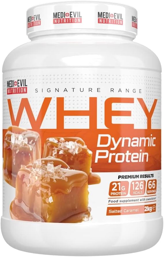 Medi-Evil Nutrition Whey Dynamic Protein, Banana Split Flavour, 2Kg Whey Protein Powder For Muscle Building, Vegetarian | 66 Servings