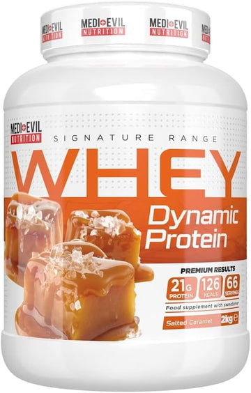 Medi-Evil Nutrition Whey Dynamic Protein, Raspberry Cream Flavour, 2Kg Whey Protein Powder For Muscle Building, Vegetarian | 66 Servings