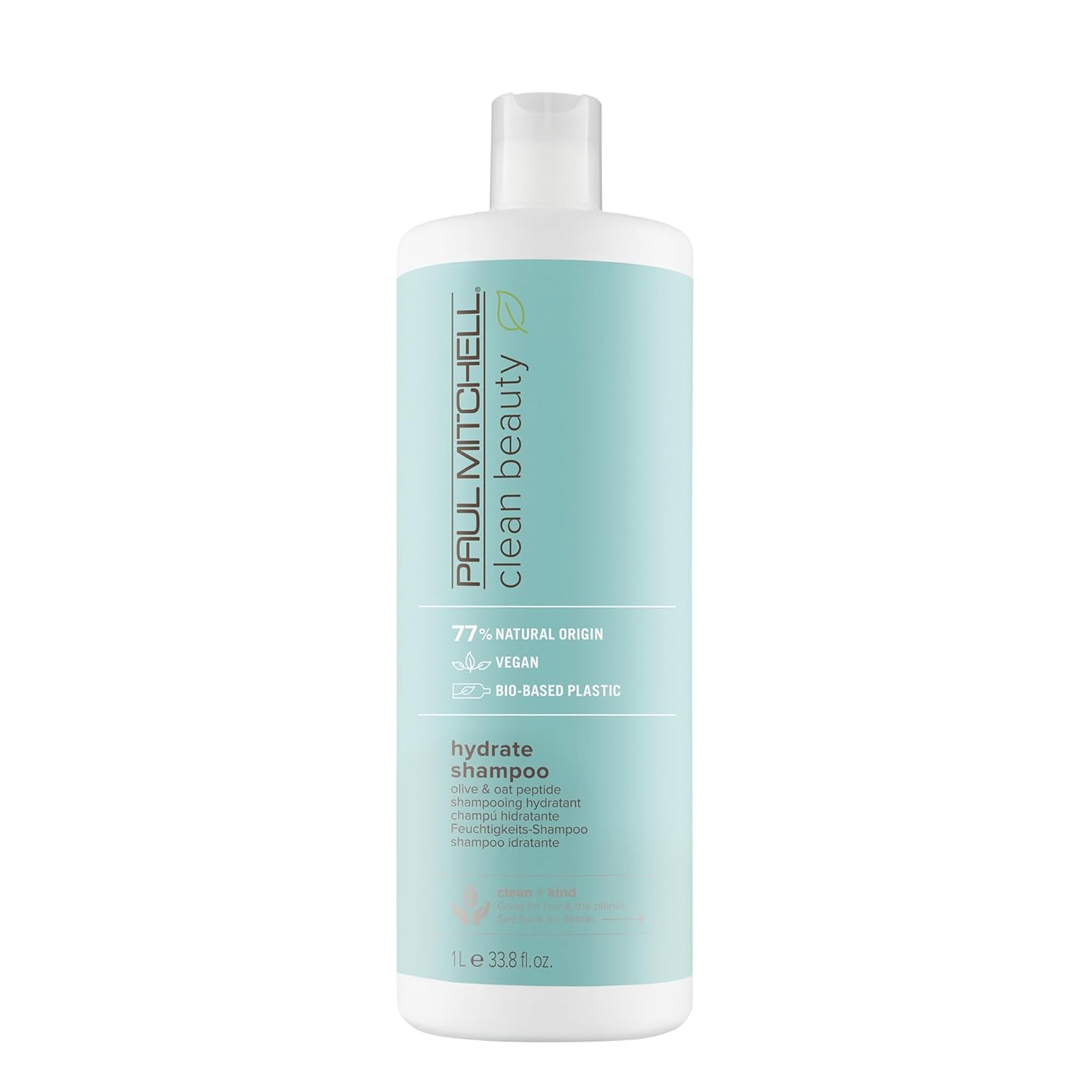 Paul Mitchell Clean Beauty Hydrate Shampoo, Replenishes Hair, Adds Moisture, For Dry Hair