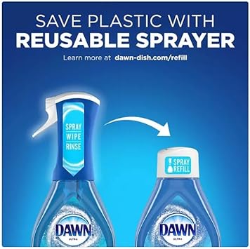 Dawn Dish Spray Refills 4 Pack (16 fl oz each) : Health & Household