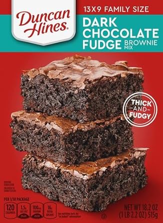 Duncan Hines Dark Chocolate Fudge Brownie Mix, 18.2 Oz