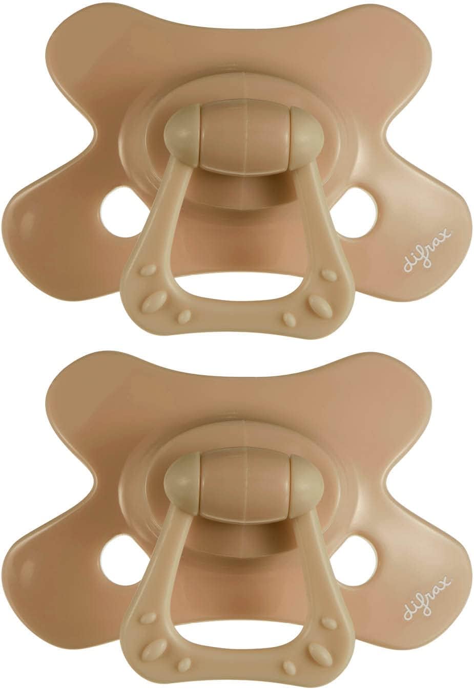 Difrax Dummies Soothers 0-6 Months - Natural (Glow In The Dark) - 2 Count