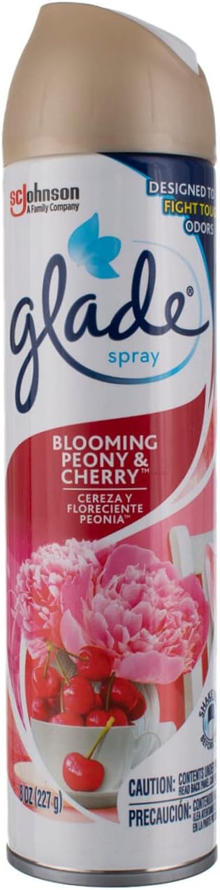 A Product of Glade Premium Room Spray Air Freshener, Blooming Peony and Cherry, 8oz - Pack of 4