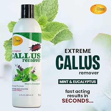 Spa Redi - Callus Remover For Feet Gel, Mint And Eucalyptus, 12 Oz - Professional Pedicure Foot Care - Removes Toughest Calluses In Seconds And Smooths Dry Cracked Heels