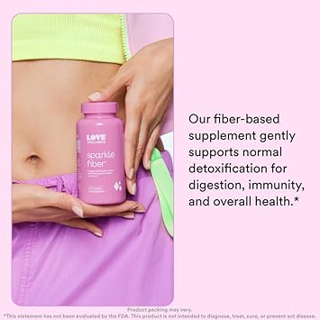 Love Wellness Bloating Kit, Bye Bye Bloat, Sparkle Fiber Pills & Gut Feeling Probiotics | Digestive Enzymes Supplement for Gas Relief, Overall Digestive Health, Immune Support & Weight Management : Health & Household