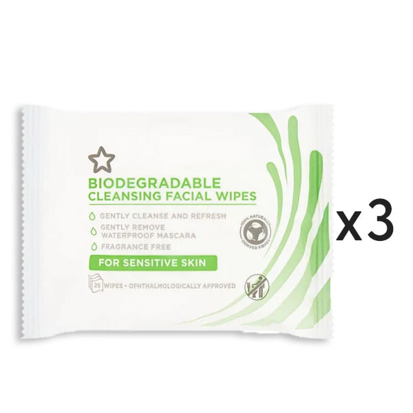 Essential Cleansing Bio Face Wipes Sensitive Skin X3 Bundle