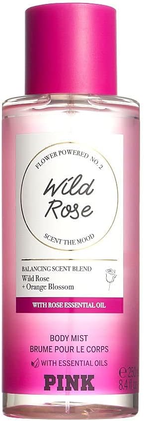 Victoria Secret Pink New! Flower Blend Body Mist Wild Rose 250Ml