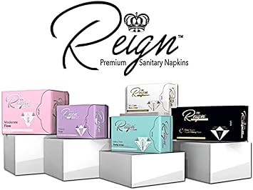 Reign Premium Sanitary Napkins Moderate Flow : Health & Household