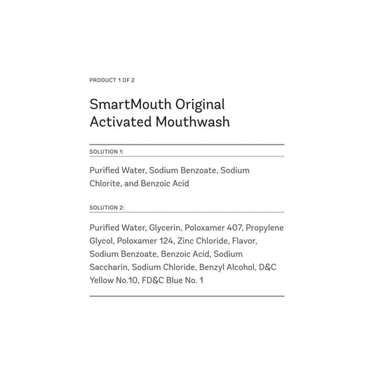 Smartmouth Dds Activated Clinical Mouthwash & Original Activated Mouthwash - Adult Mouthwash For Fresh Breath - Clean Mint Flavor (Clinical) & Fresh Mint Flavor (Original), 16 Fl Oz Each