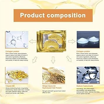 AIQIUSHA 24K Gold Under Eye Treatment Masks, Natural Gel Collagen Eye Masks, Under Eye Gel Patches Dark Circles, Anti Wrinkle, Puffy Eyes, Skincare, Hydrating, Soothing, 25 Pairs, Independent Package : Amazon.co.uk: Beauty
