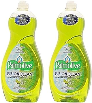 Palmolive Ultra Dish Residue Free Clean Liquid, Fusion Clean, Baking Soda and Lime, 22 Ounce Twin Pack, (22 Oz x 2, Total 44 Oz)