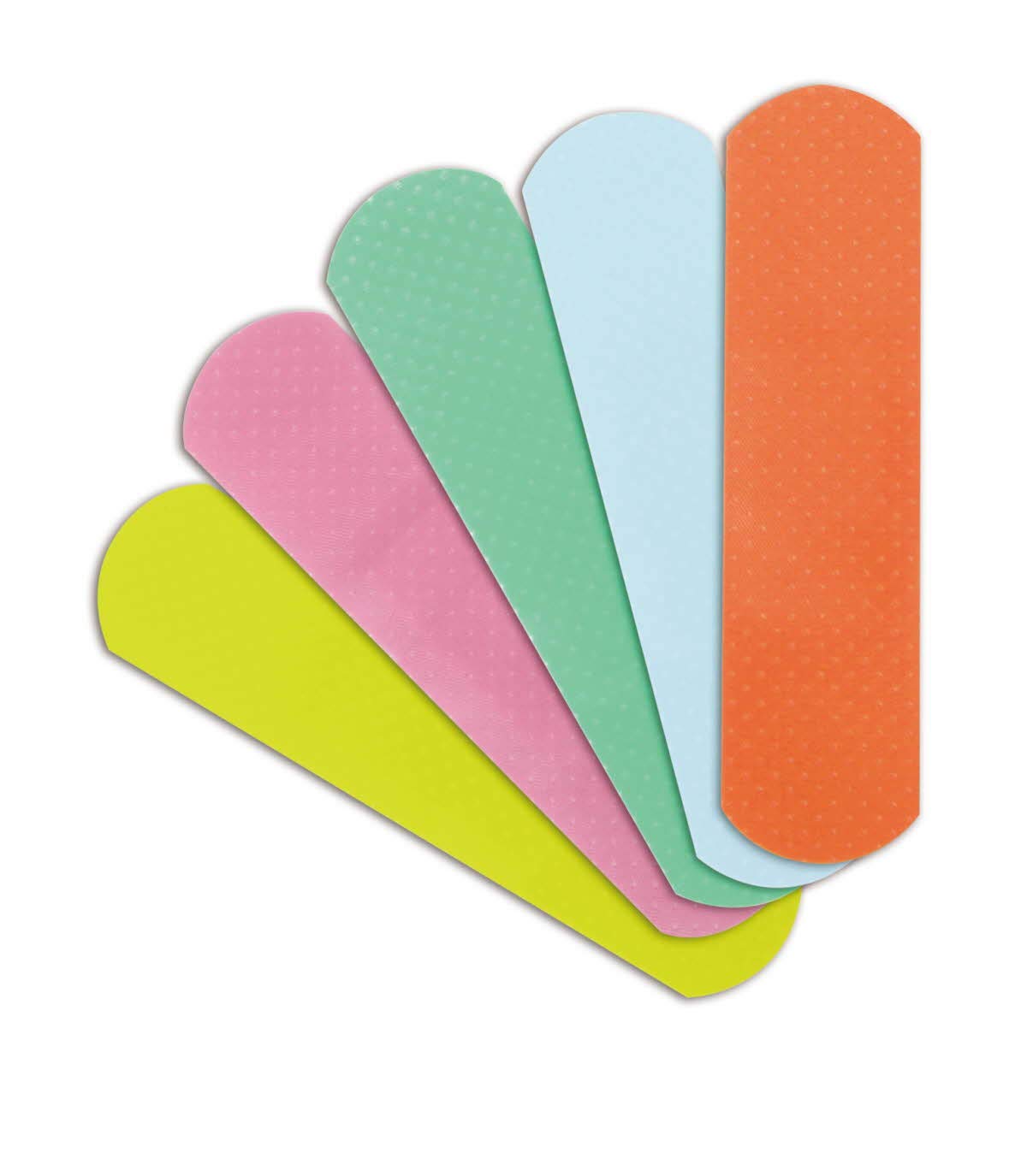 Curad Neon Plastic Adhesive Bandages, Assorted Colors, 3/4" x 3" (Case of 1200) : Health & Household