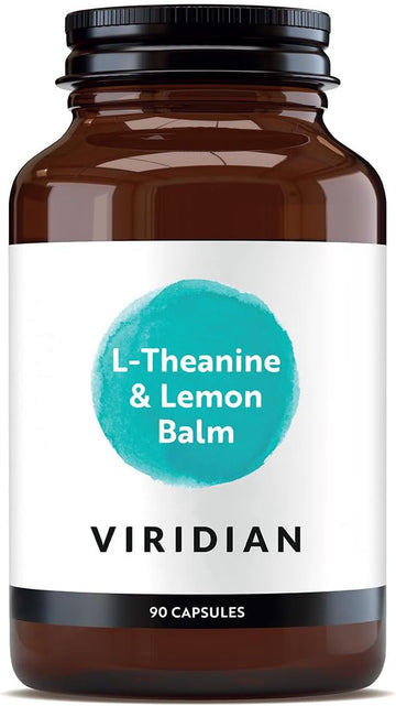 Viridian - L-Theanine And Lemon Balm 90 Veg Caps | 300Mg Lemon Balm Extract & 200Mg L-Theanine | Supports Cognitive Function | 100% Active Ingredients With No Fillers Or Artificial Additives