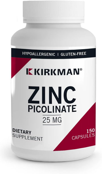 Kirkman ? Zinc Picolinate 25 mg - Hypoallergenic ? 150 Vegetarian Caps