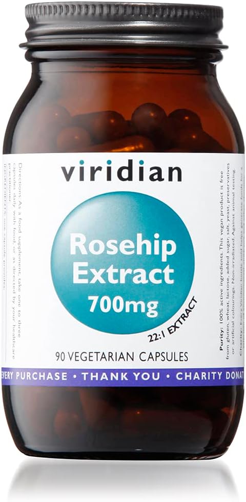 Viridian -Rosehip Extract 700Mg - 90 Vegetarian Capsules