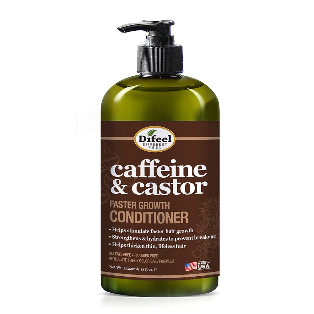 Difeel Caffeine & Castor Faster Growth Conditioner 12 Oz