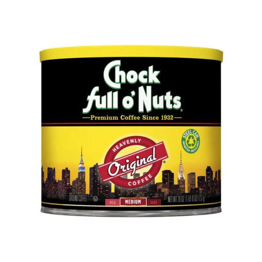 Chock Full o’Nuts Original Roast Ground Coffee, Medium Roast – Coffee Beans – Smooth, Full-Bodied Medium Blend with A Rich Flavor