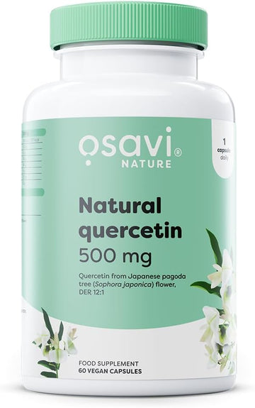 Osavi Natural Quercetin 500 Mg – 60 Vegan Capsules | Flavipure® Quercetin From Japanese Pagoda Tree | Supports Immunity & Reduces Oxidative Stress | Derived From 6000 Mg Sophora Japonica